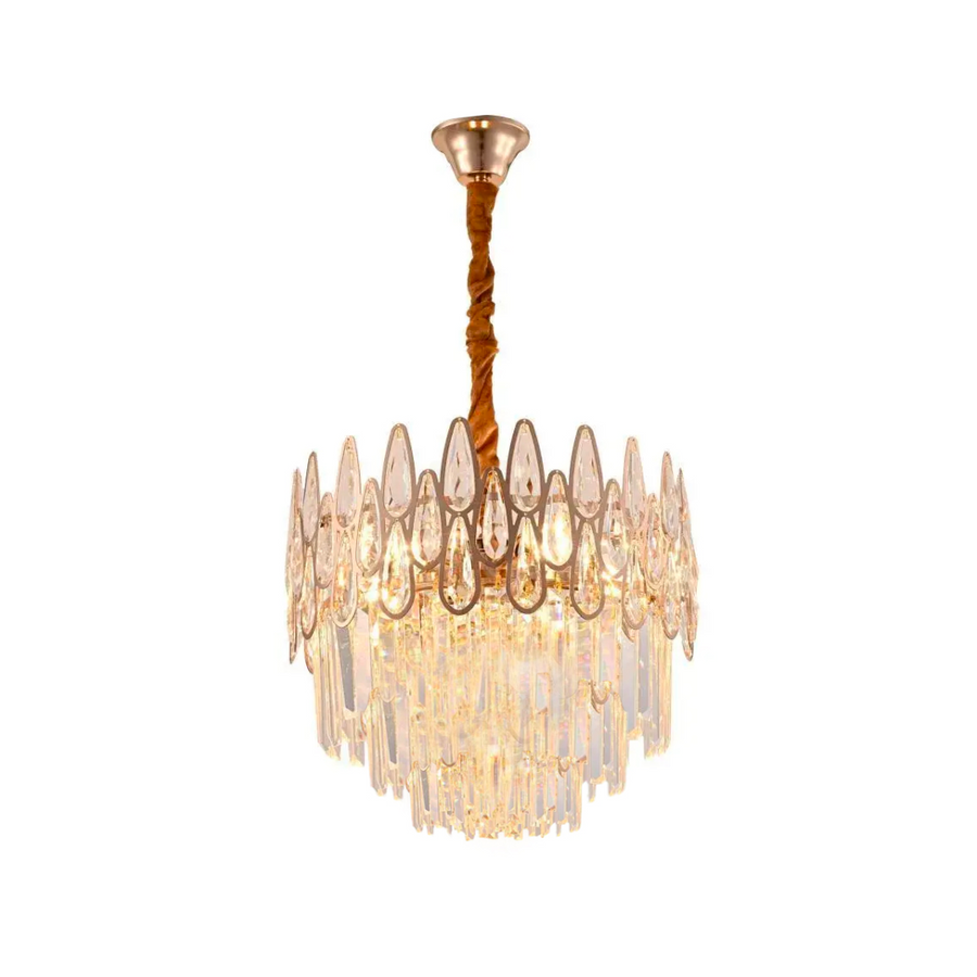 Crystal Chandelier Alhambra Petito 3X E14, 30 cm átmérőjű, fényes arany, állítható magasság