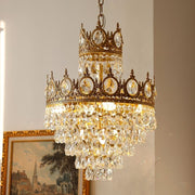 Crystal Chandelier Royal Petito, 6xe14, 45 cm átmérőjű, fényes arany, állítható magasság