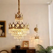 Crystal Chandelier Royal Petito, 6xe14, 45 cm átmérőjű, fényes arany, állítható magasság