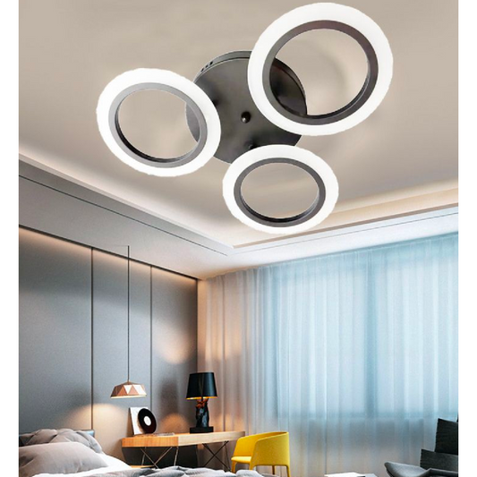 A vágy LED Mara 28W, 3 kör, hideg/forró/semleges fény, fekete