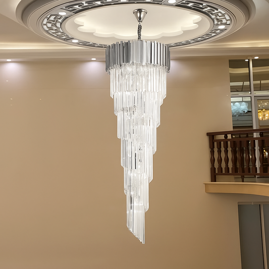 Crystal Chandelier Blois Ascendere E14, 60 cm átmérőjű, ezüst, állítható magasság
