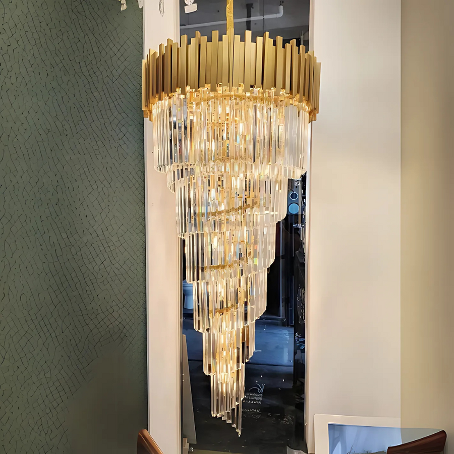 Crystal Chandelier Blois Ascendere E14, 60 cm átmérőjű, arany, állítható magasság