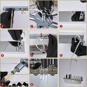 Crystal Chandelier Blois regalis 10xe14, 80 cm átmérőjű, ezüst, állítható magasság