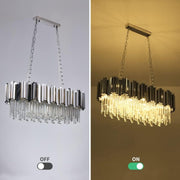 Crystal Chandelier Blois regalis 10xe14, 80 cm átmérőjű, ezüst, állítható magasság