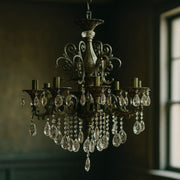 Crystal Chandelier Sanssoci Magno, 8xe14, 65 cm átmérőjű, antik sárgaréz