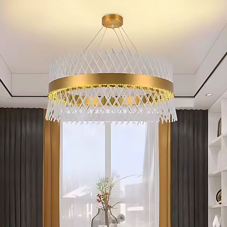 Crystal Chandelier Alhambra Noble, LED, 78W, 40 cm átmérőjű, meleg/hideg/semleges fény, instabil, állítható magasság, arany
