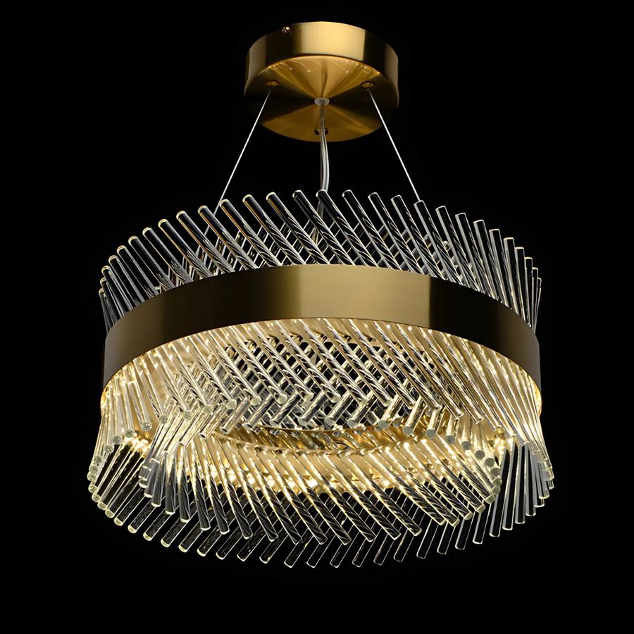 Crystal Chandelier Alhambra Noble, LED, 78W, 40 cm átmérőjű, meleg/hideg/semleges fény, instabil, állítható magasság, arany