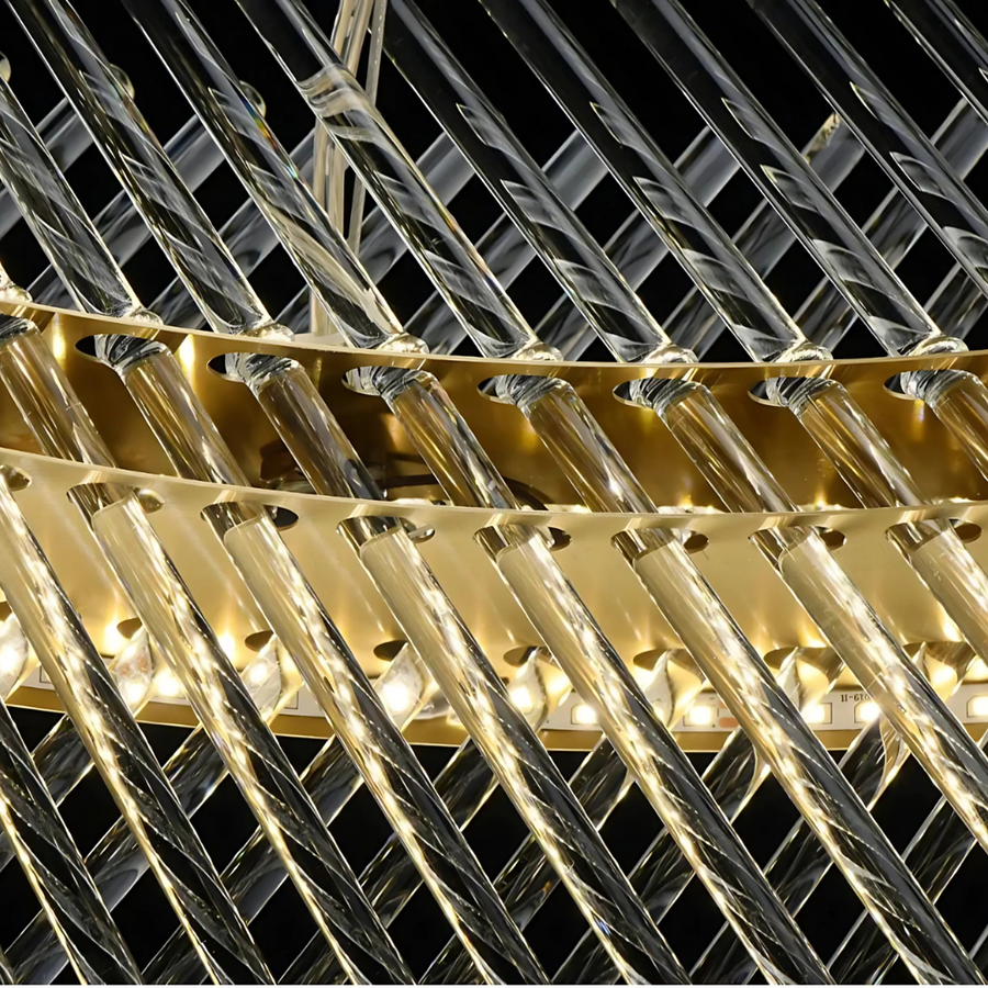 Supremo Alhambra Crystal Chandelier, LED, 160W, 80 cm átmérőjű, meleg/hideg/semleges fény, instabil, állítható magasság, arany