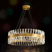 Giuseppe LED -csillár távirányítóval, 95W, Davil, 80 cm átmérőjű, arany