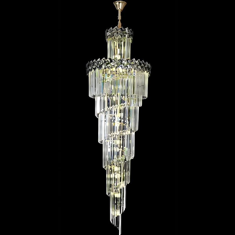 Crystal Chandelier Windsor Ascendere, 26xe14, 60 cm átmérőjű, fényes króm, állítható magasság