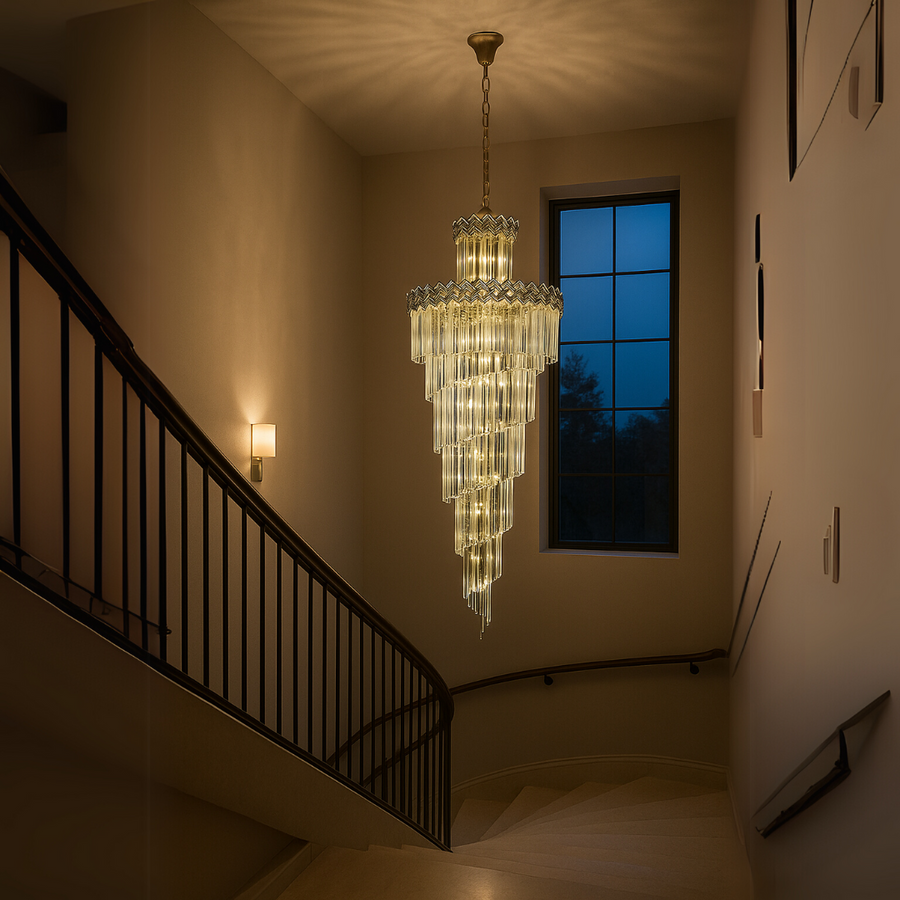 Crystal Chandelier Windsor Ascendere, 26xe14, 60 cm átmérőjű, fényes króm, állítható magasság