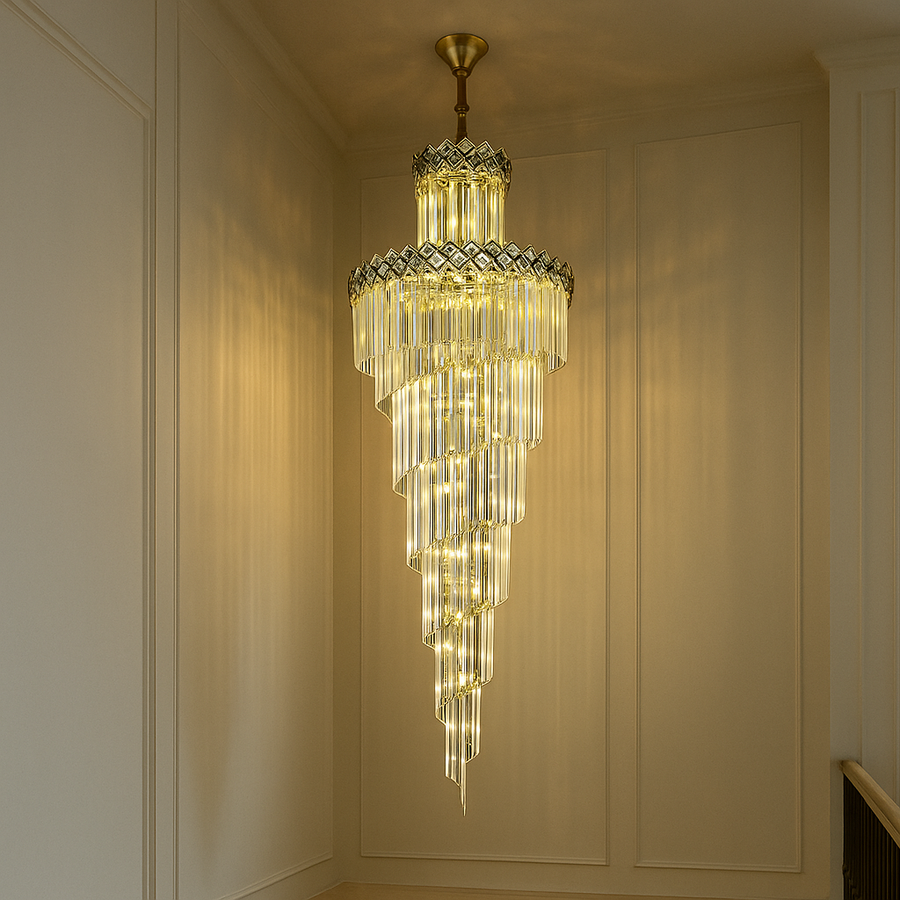 Crystal Chandelier Windsor Ascendere, 26xe14, 60 cm átmérőjű, fényes króm, állítható magasság