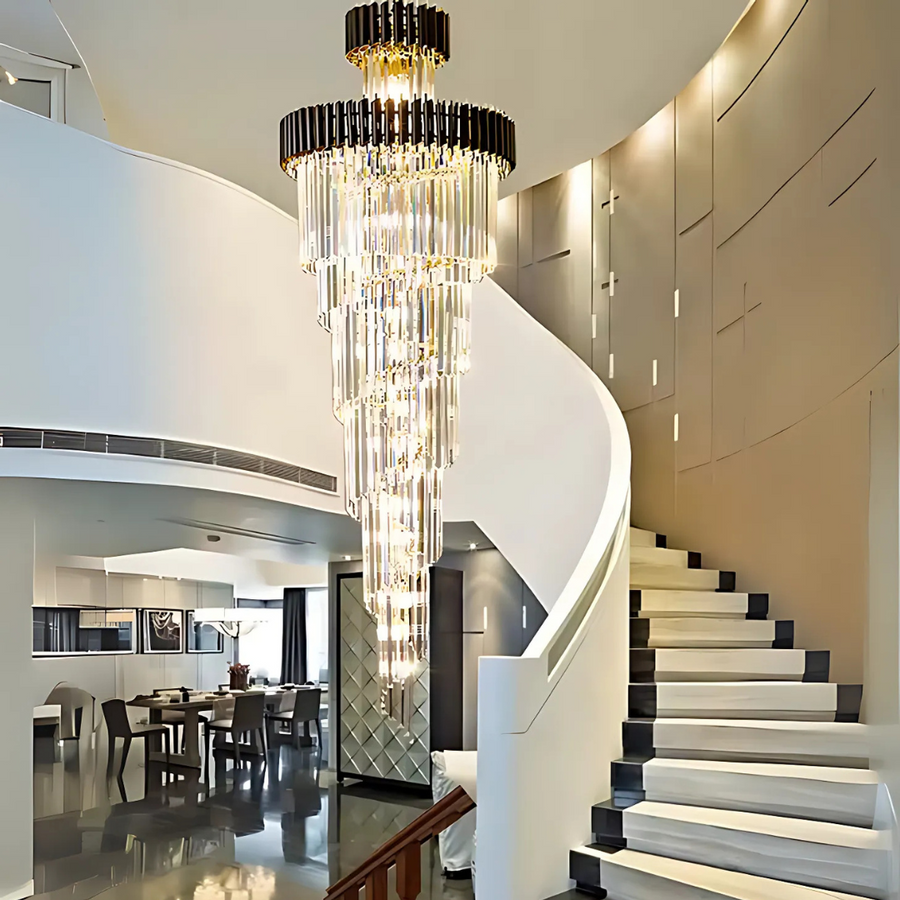 Crystal Chandelier Versailles Culmino E14, 60 cm átmérőjű, fényes és fekete arany, állítható magasság