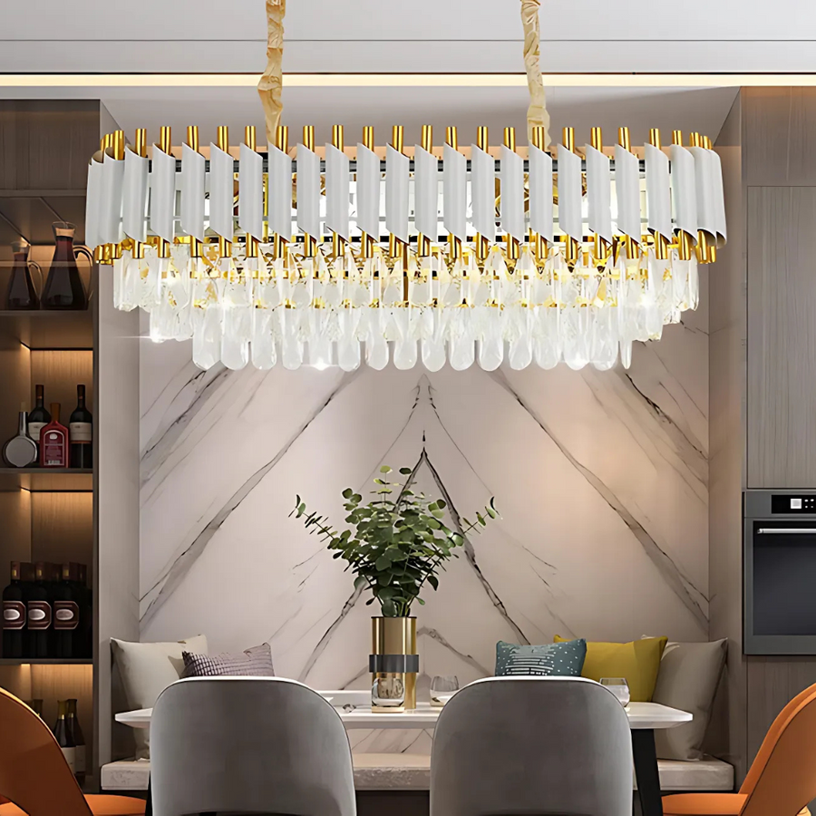 Crystal Chandelier Versailles regalis, 80 cm átmérőjű, 10xe14, fehér, állítható magasság
