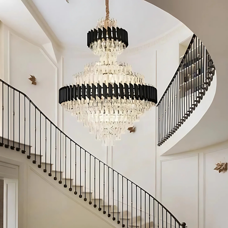 Crystal Chandelier Versailles Supremo Real E14, 80 cm x 110 cm, fényes és fekete arany, állítható magasság