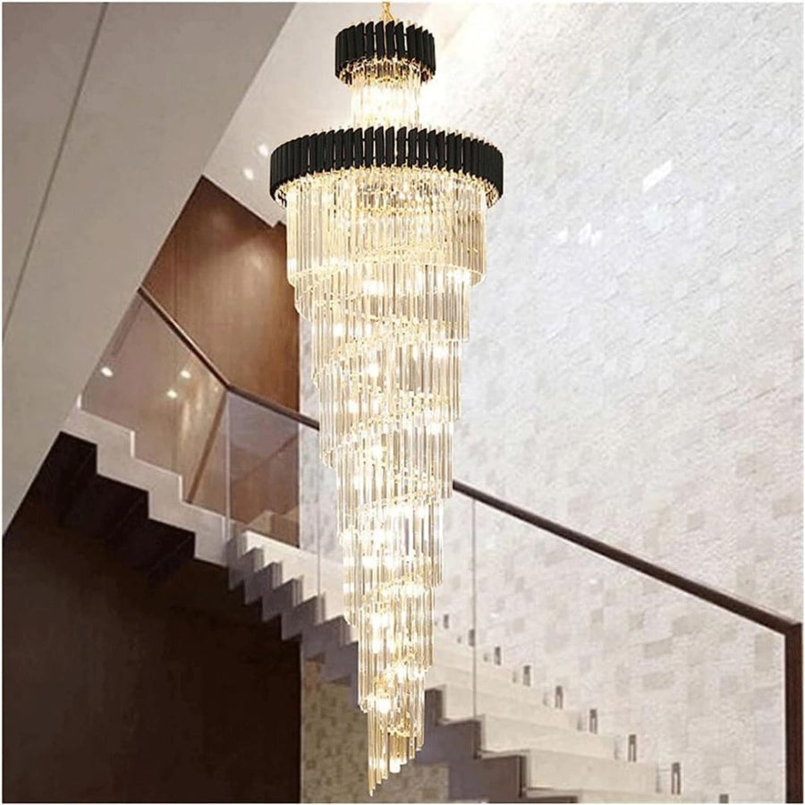 Crystal Chandelier Versailles Culmino E14, 60 cm átmérőjű, fényes és fekete arany, állítható magasság