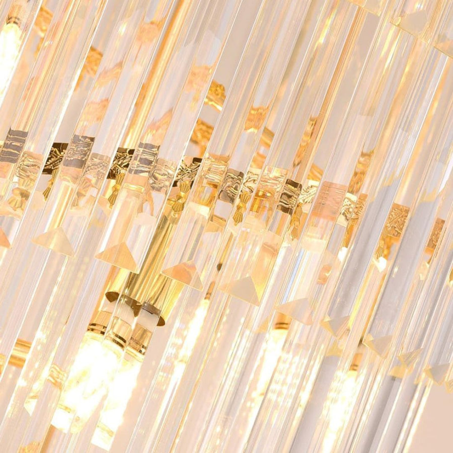 Crystal Chandelier Versailles Culmino E14, 60 cm átmérőjű, fényes és fekete arany, állítható magasság