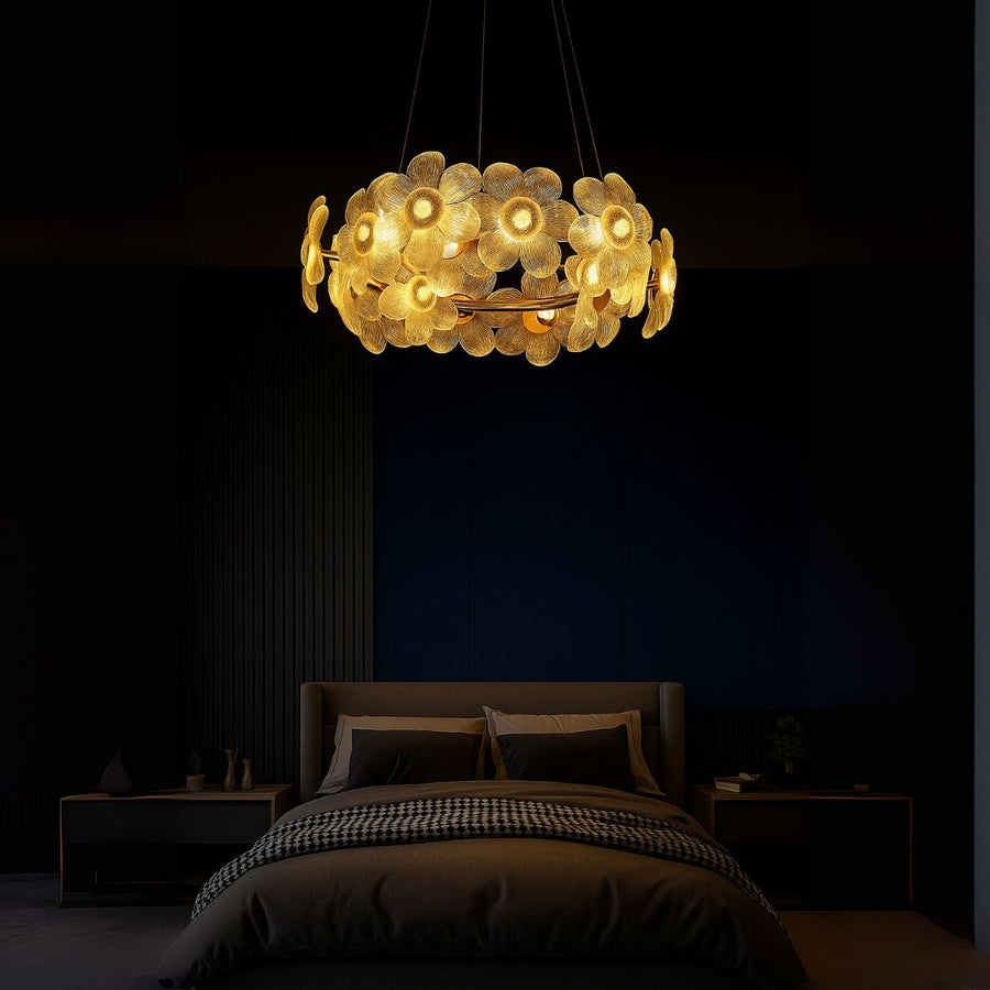 Cristal Chandelier Cadenza Allegro, 10x E14, 48 cm átmérőjű, állítható magasság, arany