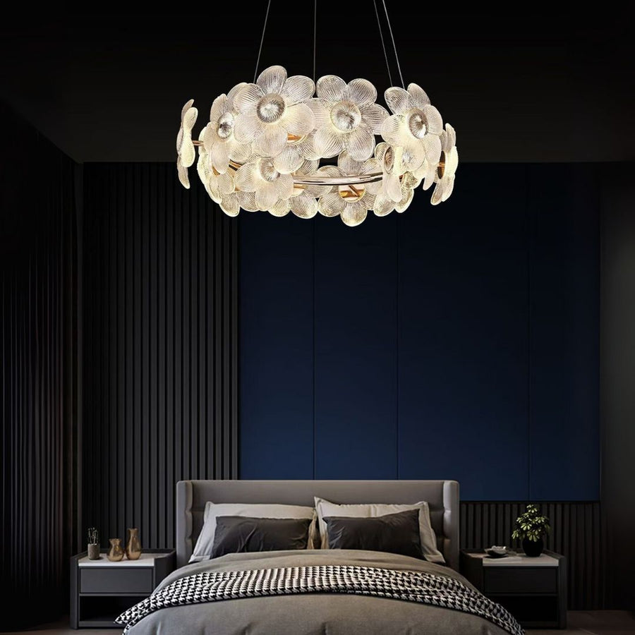 Cristal Chandelier Cadenza Allegro, 10x E14, 48 cm átmérőjű, állítható magasság, arany