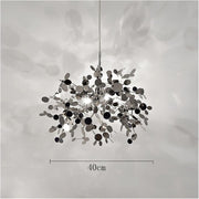 Modern csillár, Capricio Allegro, 2XE14, 40 cm átmérőjű, fényes króm, állítható magasság