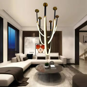 Modern csillár, LED, Largo terület, 43W, meleg, fekete fény