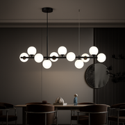 Modern tetőtéri tetőtéri pavilon vágy, 11x G9, fekete, fém, állítható magasság
