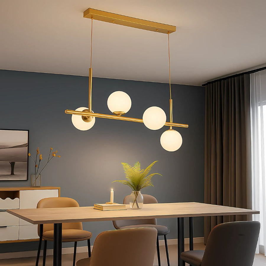 LOFT Pavilion modern izzós csillár, 4x G9, arany, fém, állítható magasságú