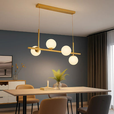 LOFT Pavilion modern izzós csillár, 4x G9, arany, fém, állítható magasságú