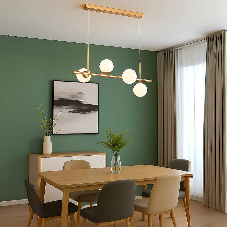 LOFT Pavilion modern izzós csillár, 4x G9, arany, fém, állítható magasságú