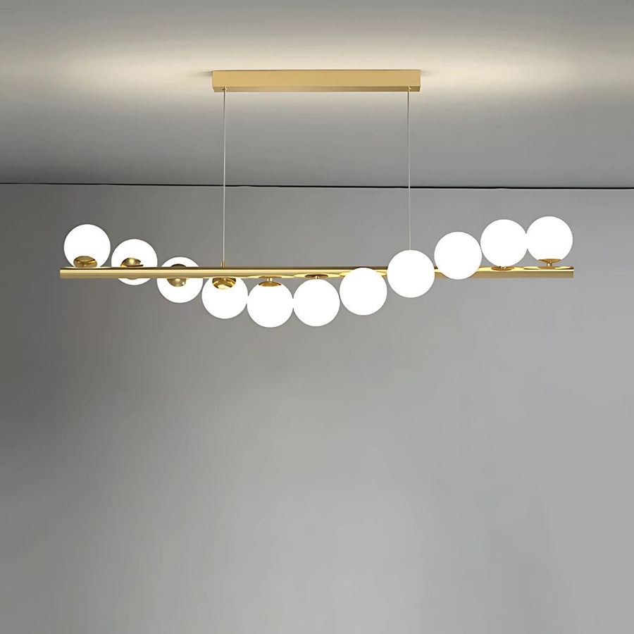 LOFT Hall csillár, 11x G9, aranyfehér, fém, állítható magasságú, elegáns