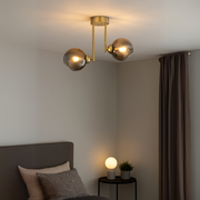 Alessandro Chandelier, 2x E27, sötétszürke, arany