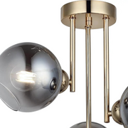 Alessandro Chandelier, 3x E27, arany, sötétszürke, arany