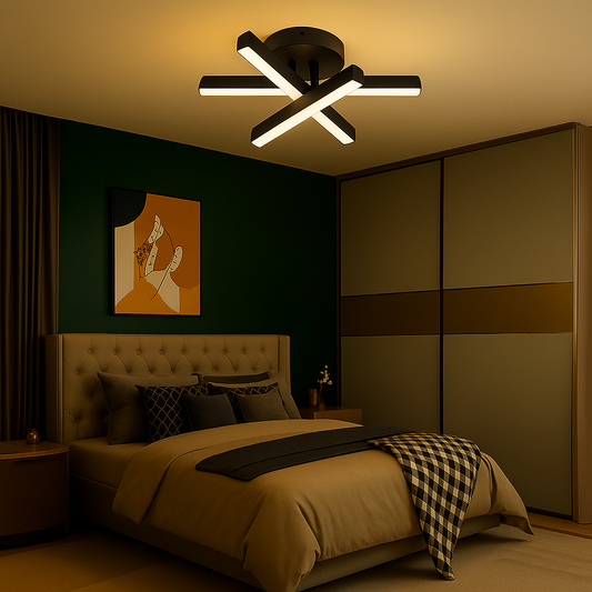 LED LED LED LUD, 18W, fekete, fém, hideg/forró/semleges fény