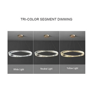 LED -csillár távirányítóval és Luigi Crystal, 35W, hideg/forró/semleges fény, instabil, arany