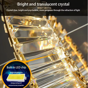 LED -csillár távirányítóval és Luigi Crystal, 35W, hideg/forró/semleges fény, instabil, arany