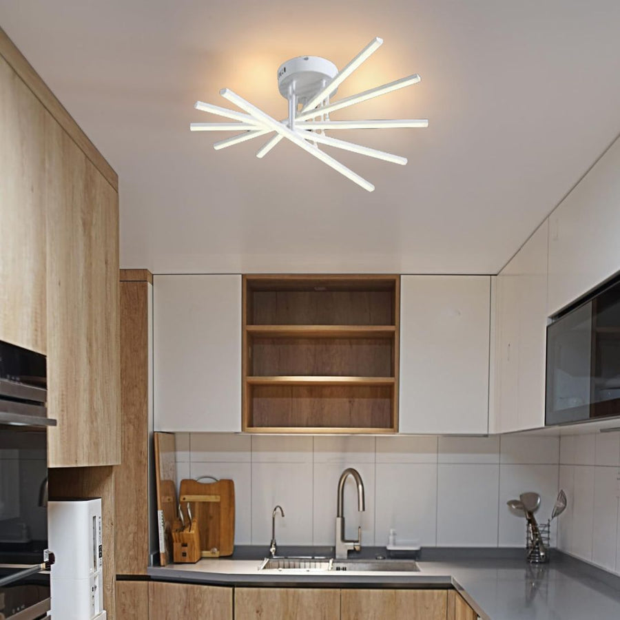 LED -csillár Gio távirányítóval, 90W, 5 elem, hideg fény/burkolat/semleges, instabil, fehér