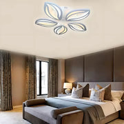 LED -csillár orchidea távirányítóval, 65W, 5 szirom, hideg/forró/semleges fény, instabil, fehér
