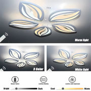LED -csillár orchidea távirányítóval, 65W, 5 szirom, hideg/forró/semleges fény, instabil, fehér