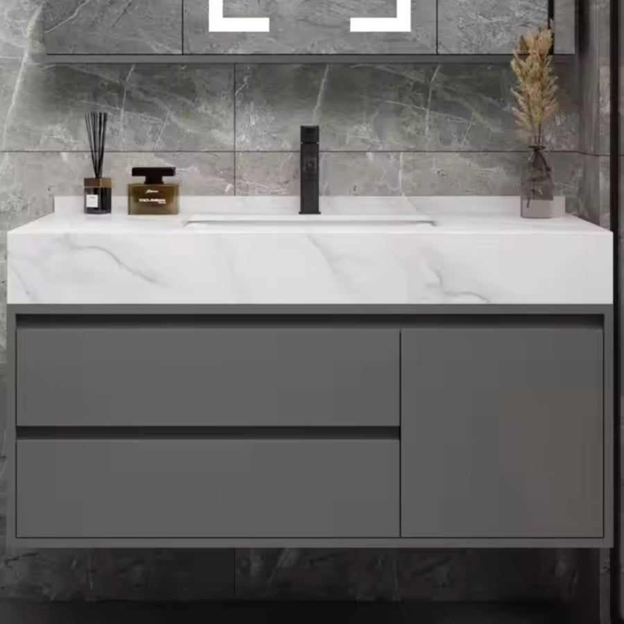 Santorini fürdőszoba bútorkészlet, 80x50 cm, 2 darab, szürke és fehér