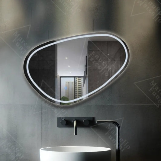 LED mirror, 80x45cm, Dissegn Touch Marcello, Defrosting System, Dimable