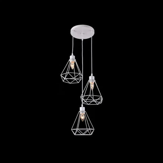 Polust Diamond Shape, Struktur, 3xe27, fehér, fém