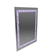 Téglalap alakú LED -tükör, 60x80 cm, deco keret alapvető érintés