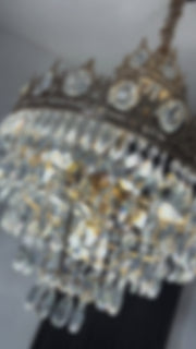 Crystal Chandelier Royal Petito, 6xe14, 45 cm átmérőjű, fényes arany, állítható magasság