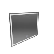 Téglalap alakú LED -tükör, 80x60 cm, keret alapvető érintés