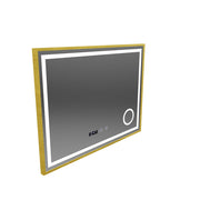Mirror LED Touch Rolf Rolf Systems, óra és hőmérséklet 80x60 cm Arany Ramahed Cosmetics Lup
