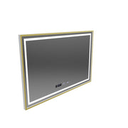 Téglalap alakú LED -tükör, 100x65 cm, Royale Gold Motion Glow Marcello, Osztály- és Hőmérő, Dimable