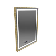 Téglalap alakú LED -tükör, 60x80 cm, Royale Gold MotionGlow Marcello, szünetrendszer, óra és hőmérő, dimálva