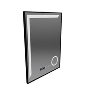 LED -tükör érzékelő mozgásgátló Francesca 60x80 cm hideg fény/hideg/neutra dimálható keret fekete szálcsiszolt rendszer Debrosting hőmérő óra Marcello funghi
