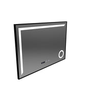 LED -érzékelő mozgásgátló Sofia érzékelő leolvasztási funkcióval, hőmérő 110x75 cm meleg/hideg fény/neutra méretű, fekete kefe keret, marcello funghi kollekció