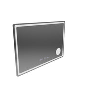 Téglalap alakú LED -tükör, 90x60cm, Belleza rifleso puro mozgásglow marcello, leolvasztási rendszer, óra és hőmérő, kozmetikai lupa, dimablable